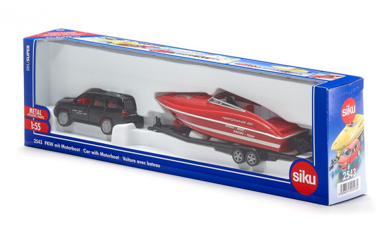 Siku 2543 - Car With Motorboat Super Series Clipart FREE PNG